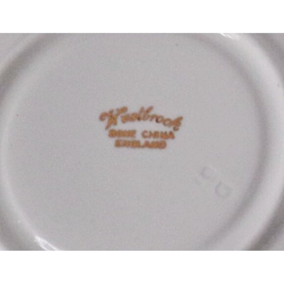 Vintage Blue Floral Tea Cup and Saucer Teacup Violets Westbrook Bone China - Picture 5 of 6